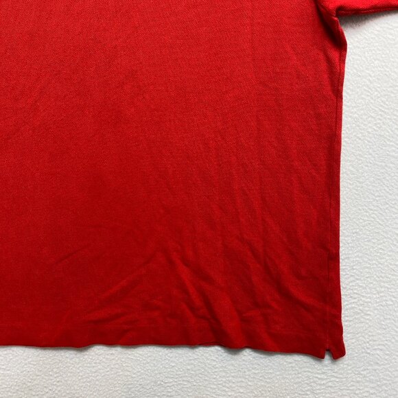 Lacoste Polo Shirt Mens 6 Red Short Sleeve Pique - Picture 5 of 12